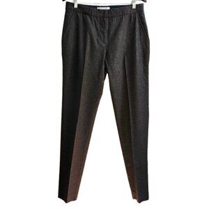 MAXMARA Gray virgin wool angora cashgora blend high waist trousers